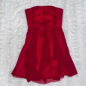 Jessica McClintock Strapless Scarlet Dress